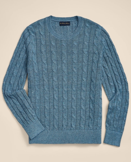 Linen Cable Knit Sweater, image 4