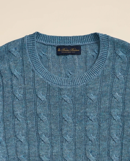 Linen Cable Knit Sweater, image 5