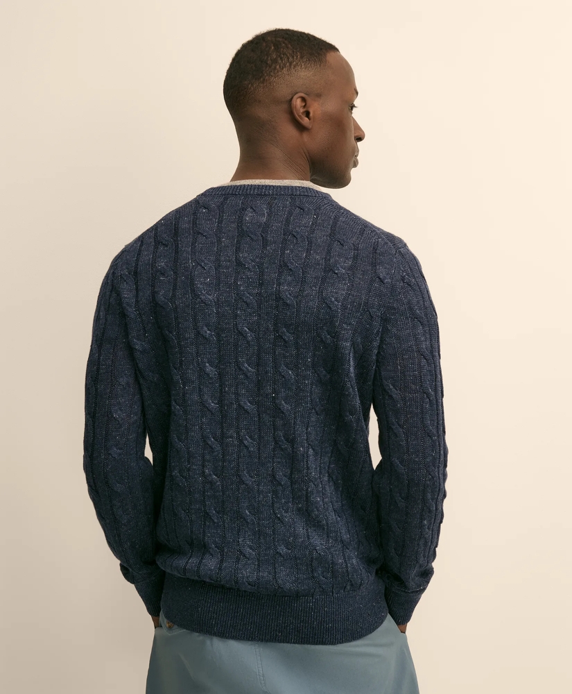 Linen Cable Knit Sweater, image 4