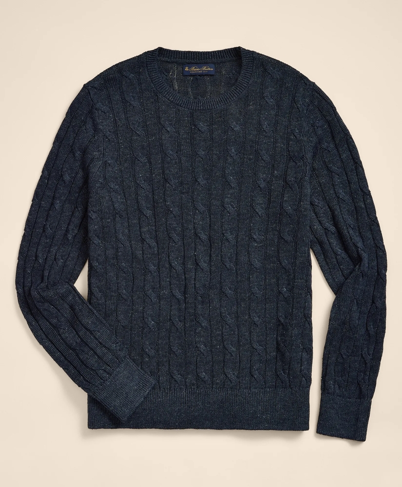 Linen Cable Knit Sweater, image 5