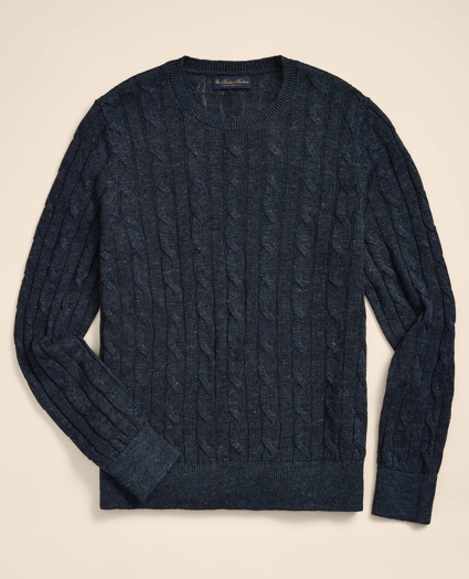 Linen Cable Knit Sweater, image 5