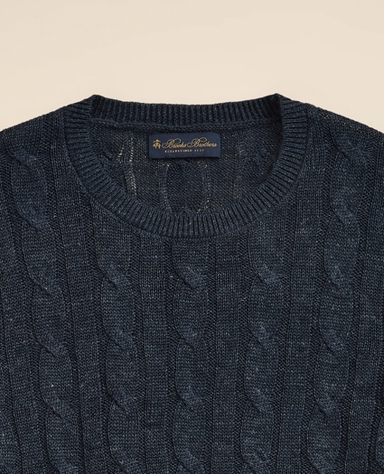 Linen Cable Knit Sweater, image 6