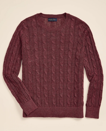 Linen Cable Knit Sweater, image 1