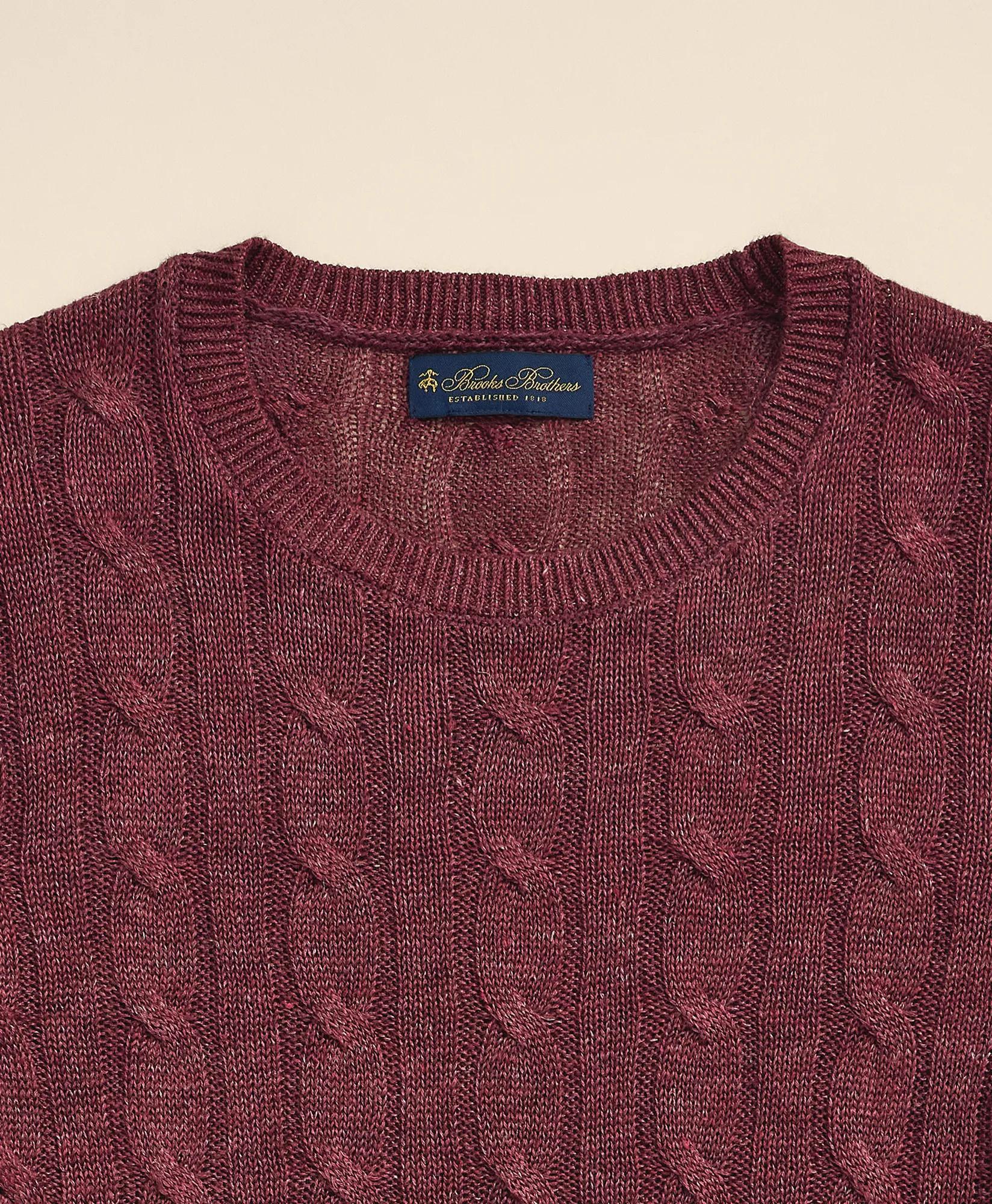 Linen Cable Knit Sweater, image 2