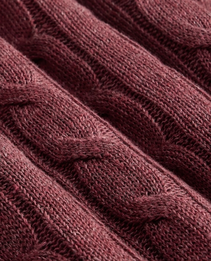 Linen Cable Knit Sweater, image 3