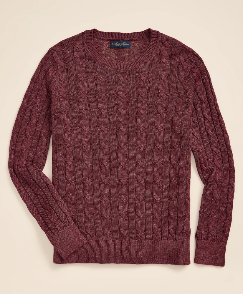 Linen Cable Knit Sweater, image 4