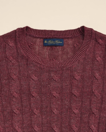 Linen Cable Knit Sweater, image 5