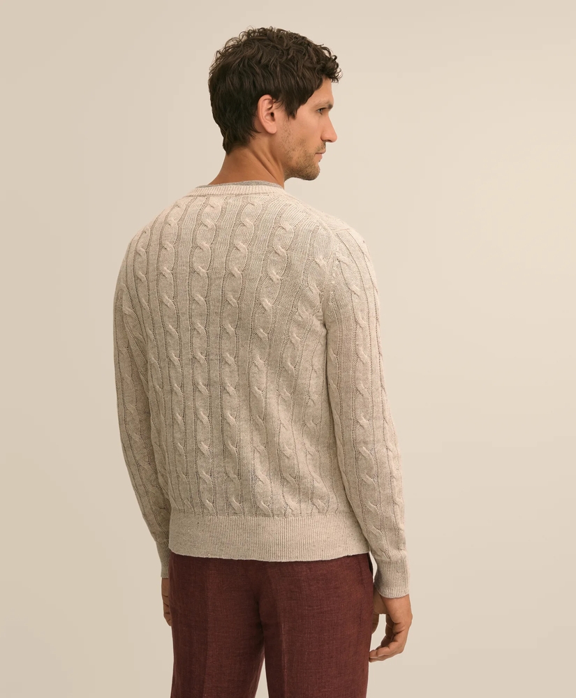 Linen Cable Knit Sweater, image 4