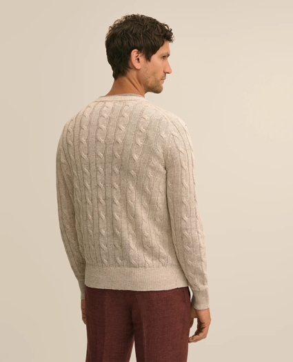 Linen Cable Knit Sweater, image 4