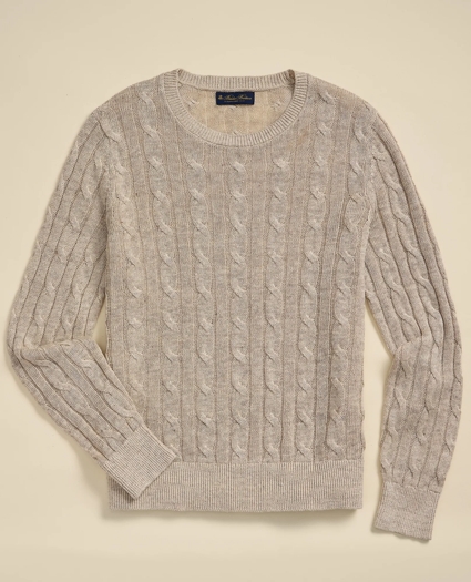 Linen Cable Knit Sweater, image 5