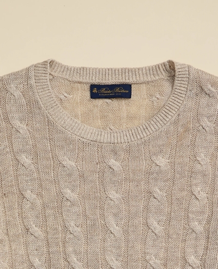 Linen Cable Knit Sweater, image 6
