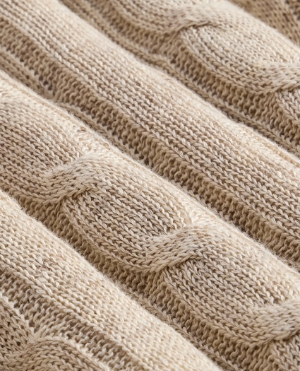 Linen Cable Knit Sweater, image 7
