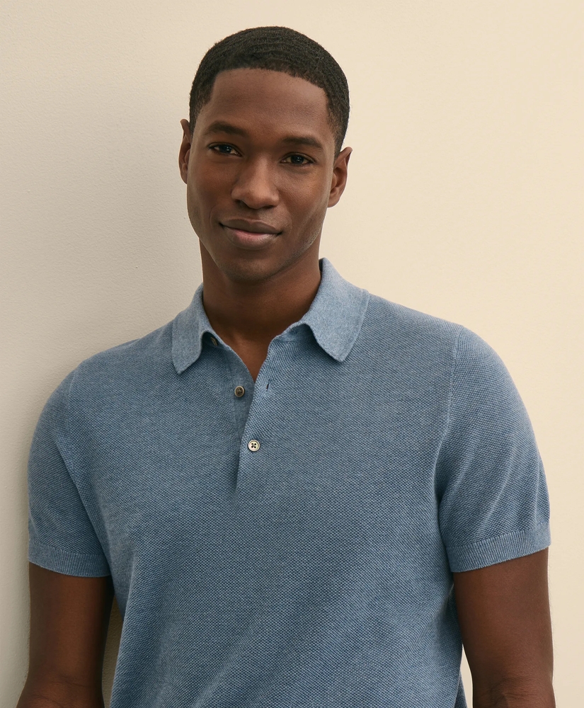 Supima&reg; Cotton Pique Polo Sweater, image 2