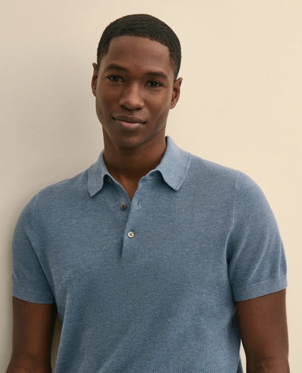 Supima&reg; Cotton Pique Polo Sweater, image 2