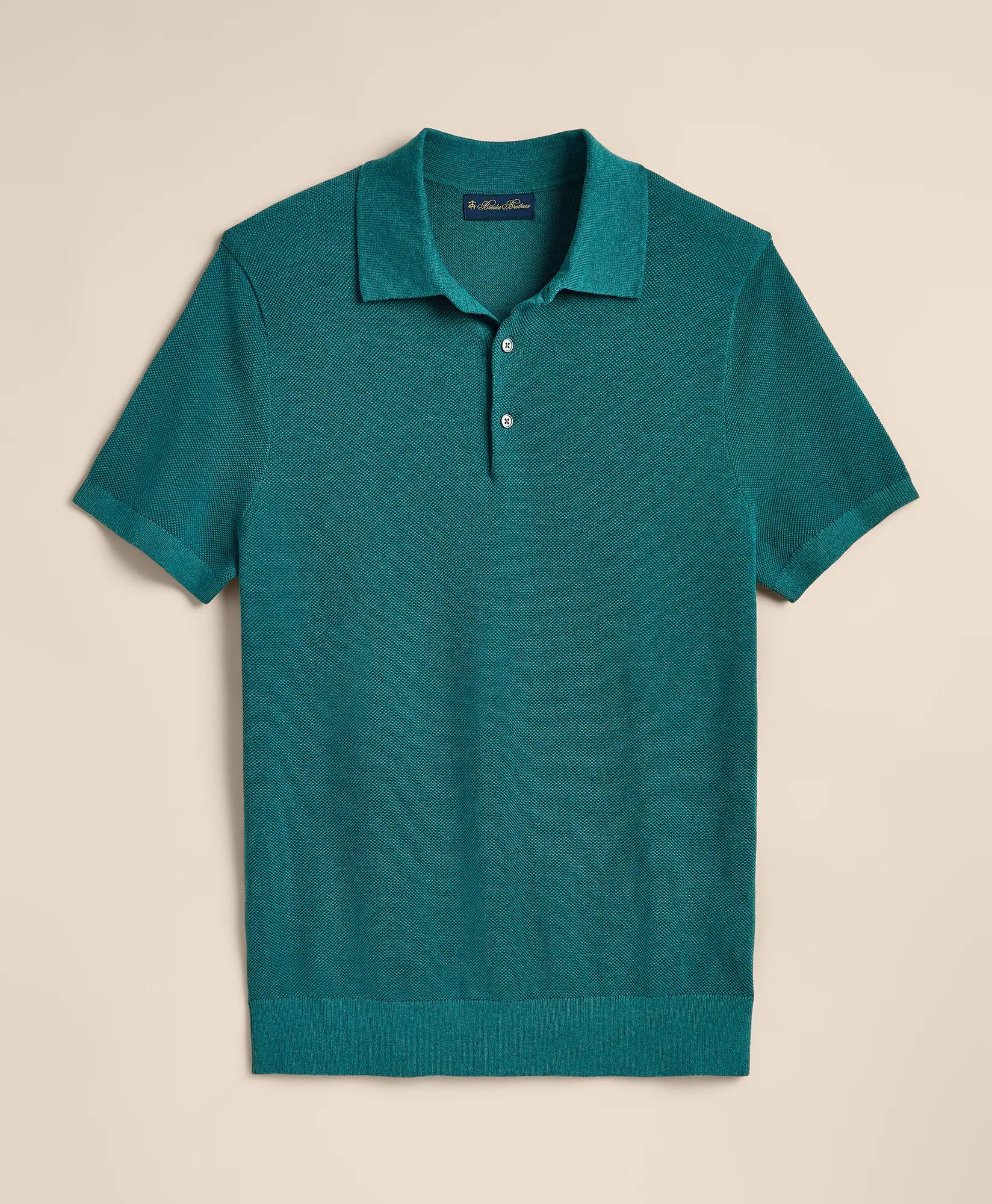 Supima&reg; Cotton Pique Polo Sweater, image 1