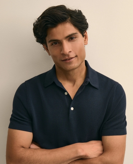 Supima&reg; Cotton Pique Polo Sweater, image 2