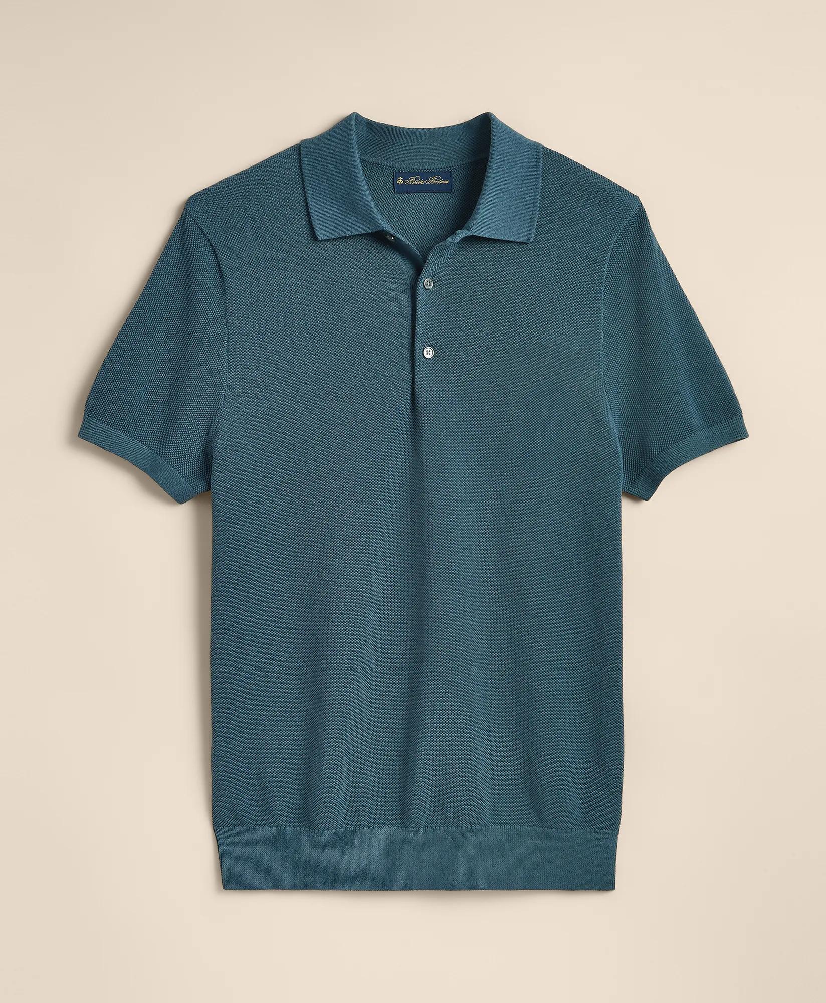 Supima&reg; Cotton Pique Polo Sweater, image 1
