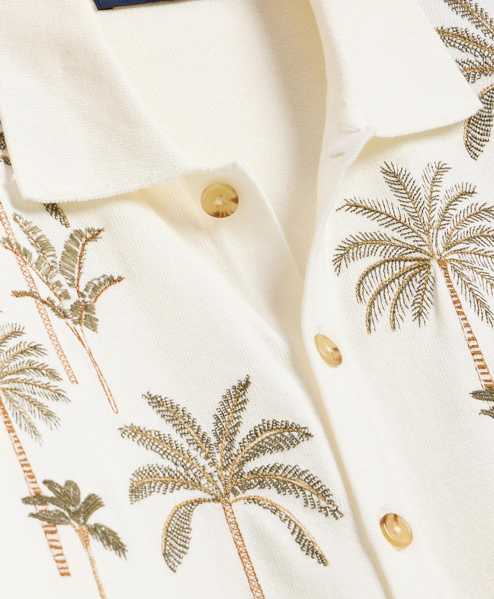 Supima&reg; Cotton Palm Polo Cardigan, image 2