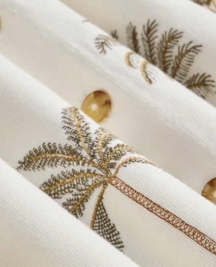 Supima&reg; Cotton Palm Polo Cardigan, image 3