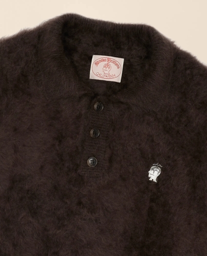 Brooks Brothers x Brain Dead Brushed Cashmere Embroidered Emblem Polo Sweater, image 2