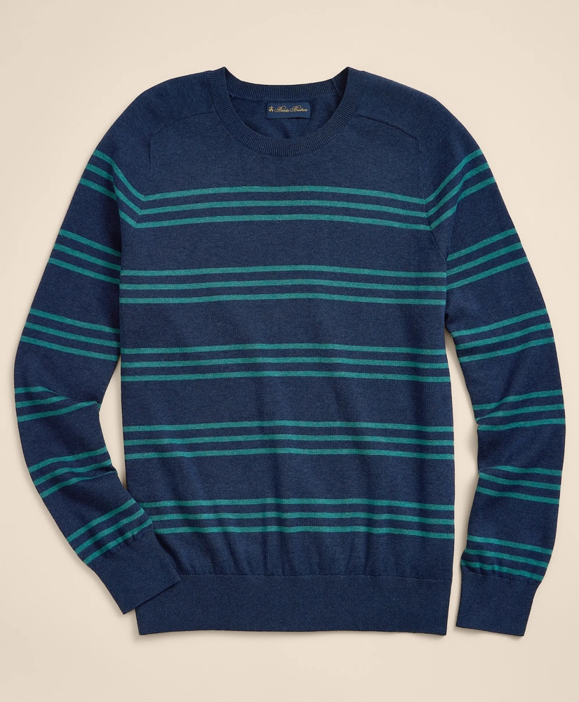 Supima&reg; Cotton Heathered Stripe Sweater, image 4