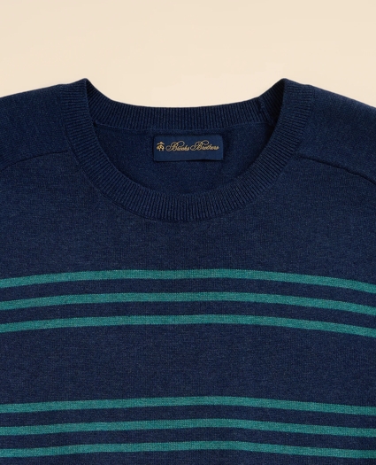 Supima&reg; Cotton Heathered Stripe Sweater, image 5