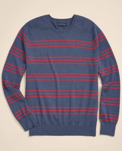 Supima&reg; Cotton Heathered Stripe Sweater, image 1