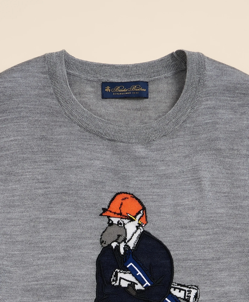 Merino Wool Henry Intarsia Sweater, image 5