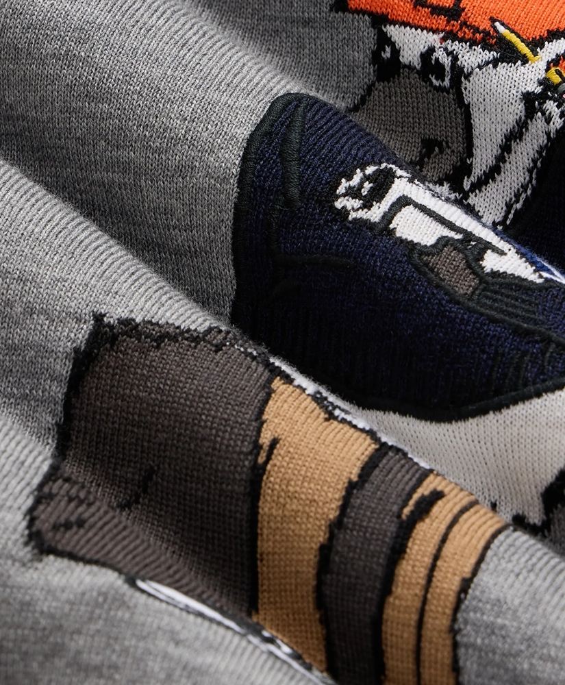 Merino Wool Henry Intarsia Sweater, image 6