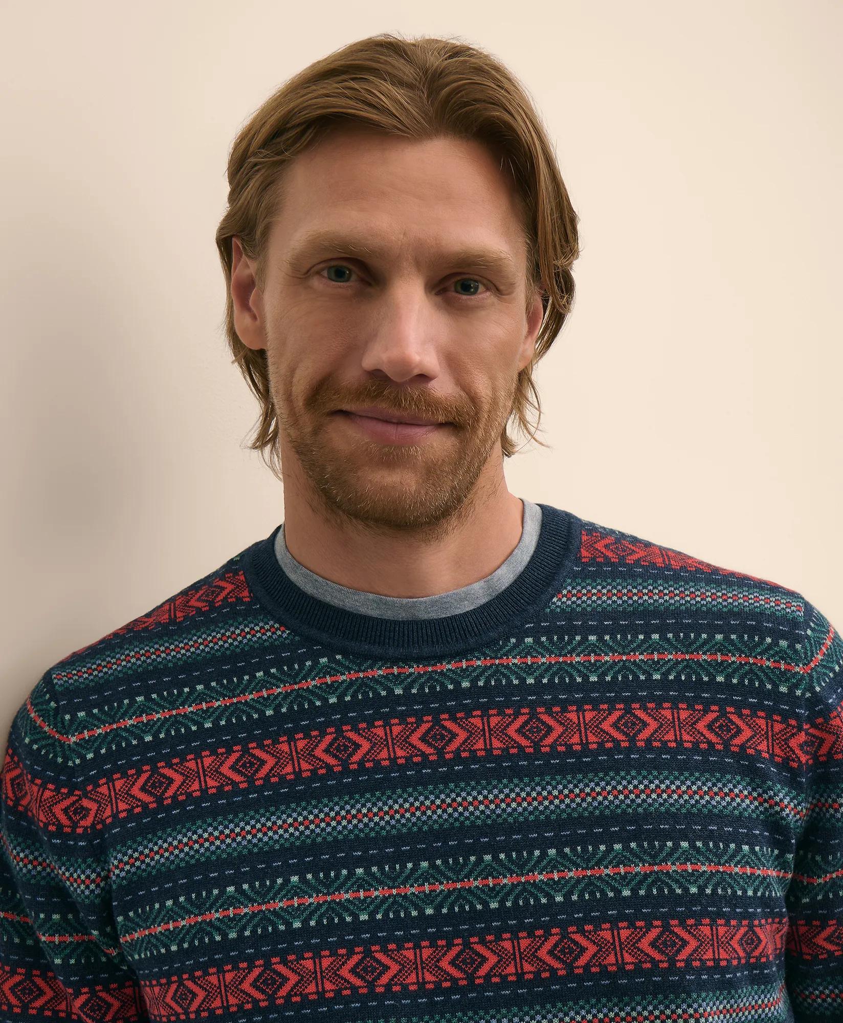 Supima&reg; Cotton Fair Isle Sweater, image 2