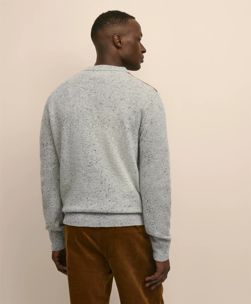 Merino Wool Shoulder-Patch Henley Sweater, image 4