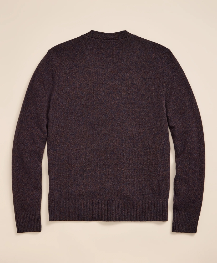 Marled Wool-Cashmere Suede Cardigan, image 4