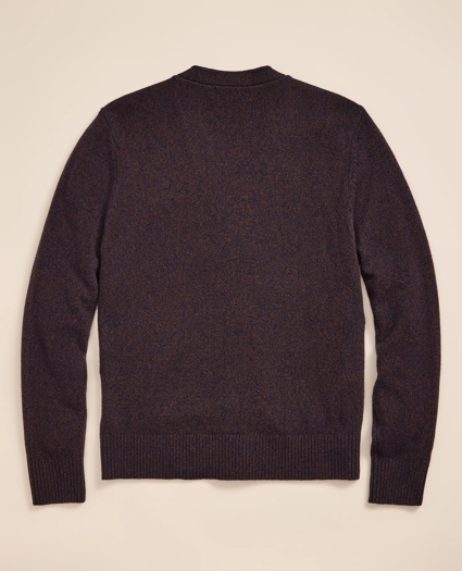 Marled Wool-Cashmere Suede Cardigan, image 4