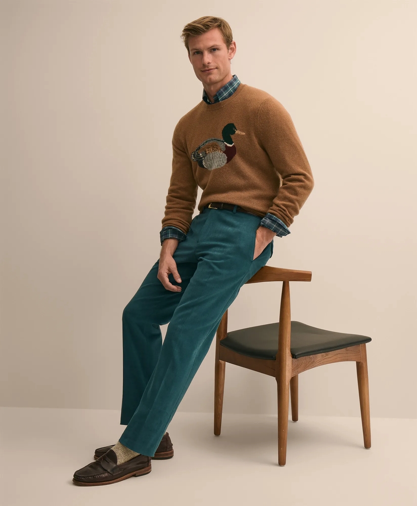Merino Wool Mallard Intarsia Sweater, image 2
