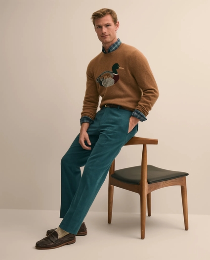 Merino Wool Mallard Intarsia Sweater, image 2