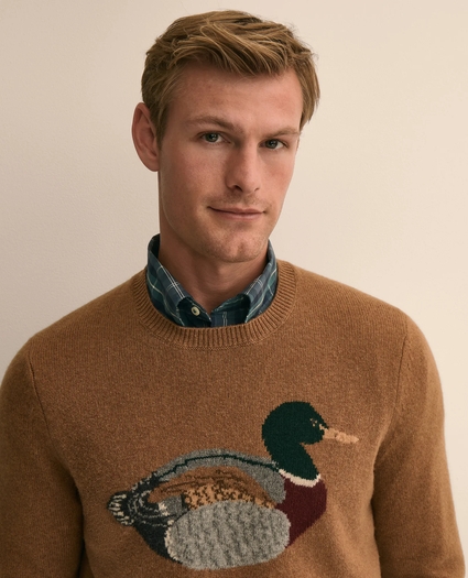 Merino Wool Mallard Intarsia Sweater, image 3