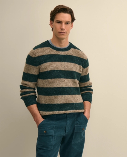 Merino Wool English Rib Crewneck Sweater
