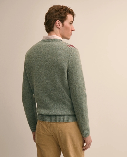Archive Shetland Wool Argyle Sweater, image 4