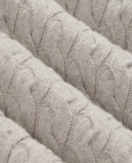 Merino Wool Cable-Knit Fair Isle Sweater, image 6