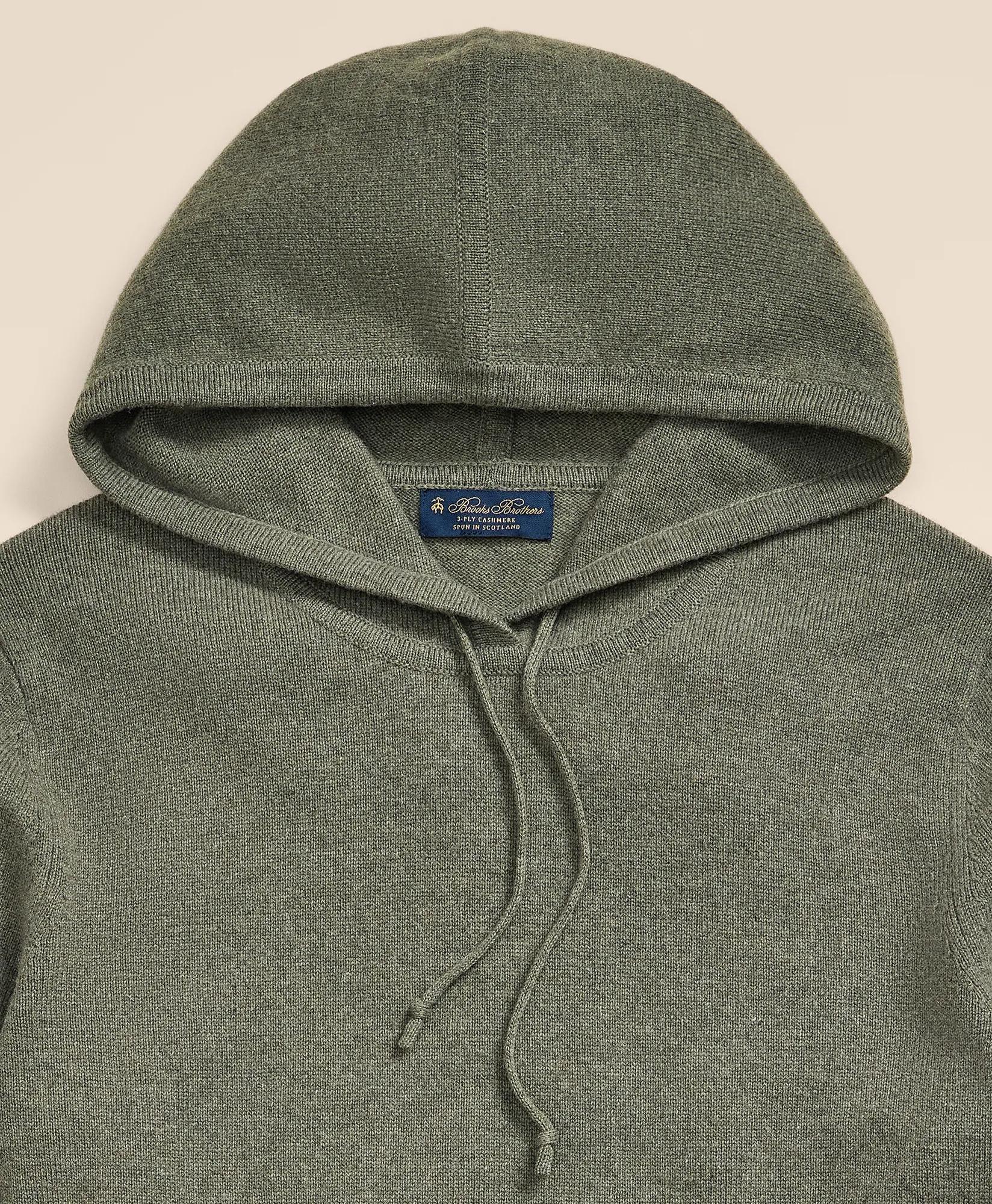 3-Ply Cashmere Hoodie Sweater, image 2