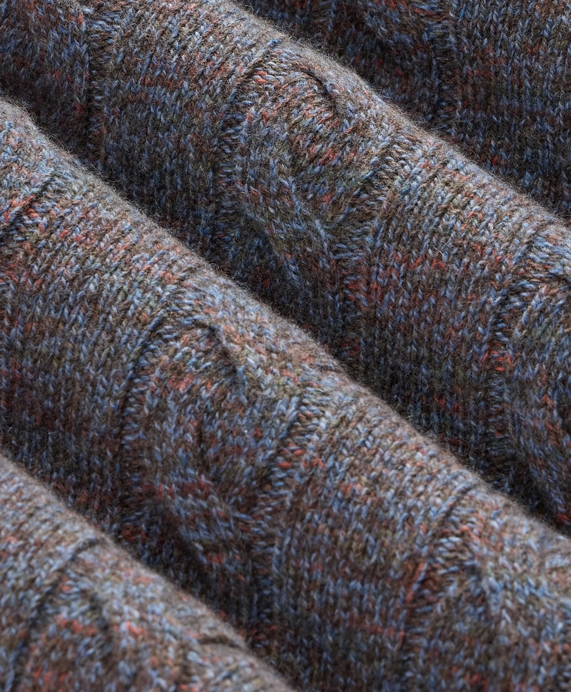 Wool-Yak-Cashmere Mock Neck Button Cardigan, image 3