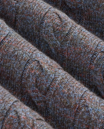 Wool-Yak-Cashmere Mock Neck Button Cardigan, image 3