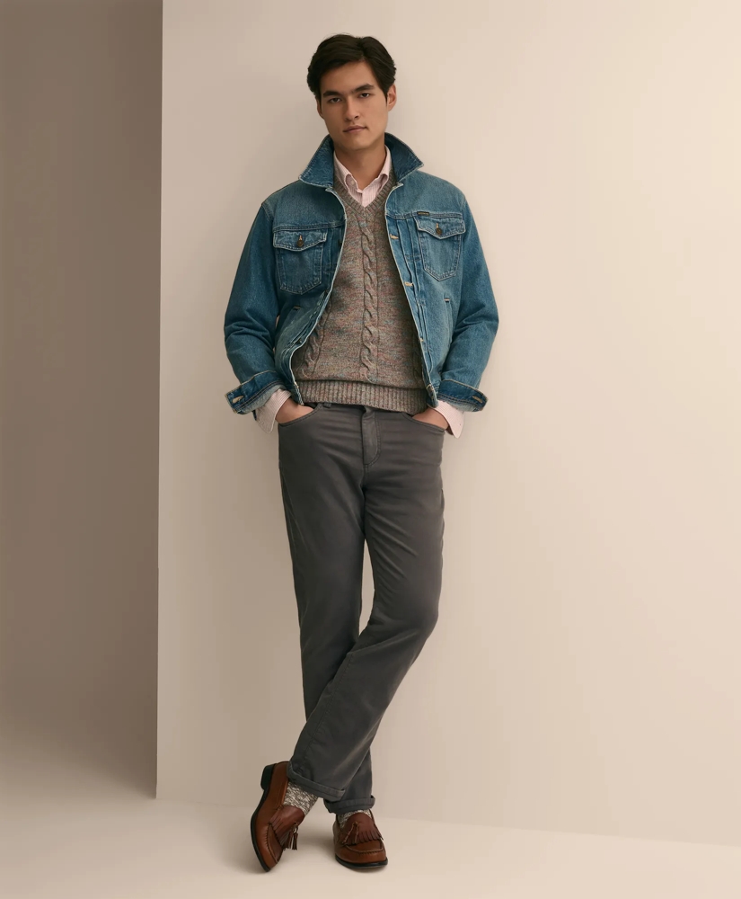 Wool-Yak-Cashmere Cable Knit Sweater Vest, image 3