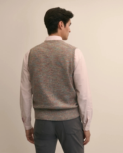 Wool-Yak-Cashmere Cable Knit Sweater Vest, image 5