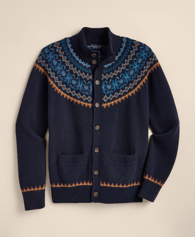 Wool-Alpaca Fair Isle Cardigan, image 2