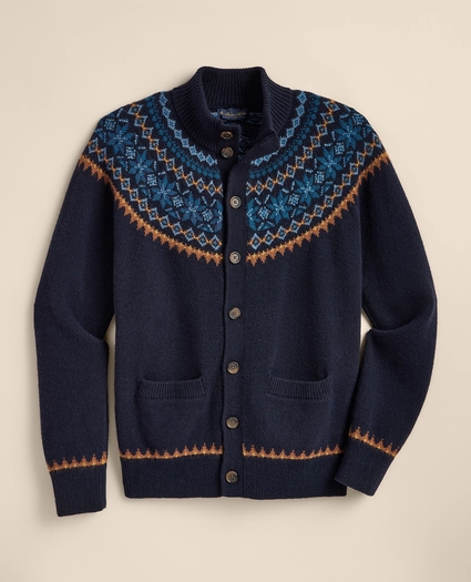 Wool-Alpaca Fair Isle Cardigan, image 2
