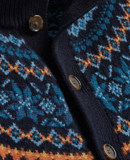 Wool-Alpaca Fair Isle Cardigan, image 5