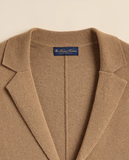 Camel Hair Elbow Patch Blazer Cardigan, image 5
