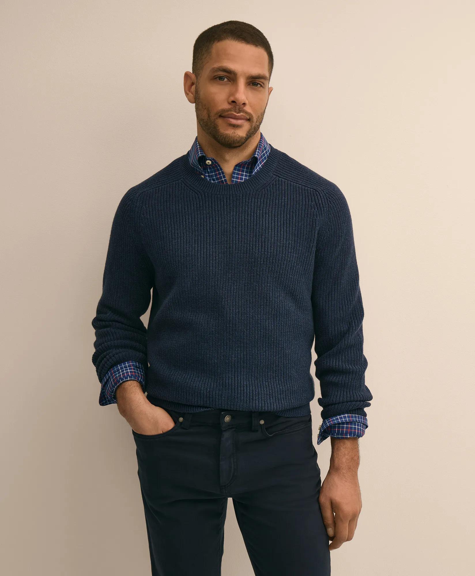 Supima&reg; Cotton English Rib Sweater, image 1