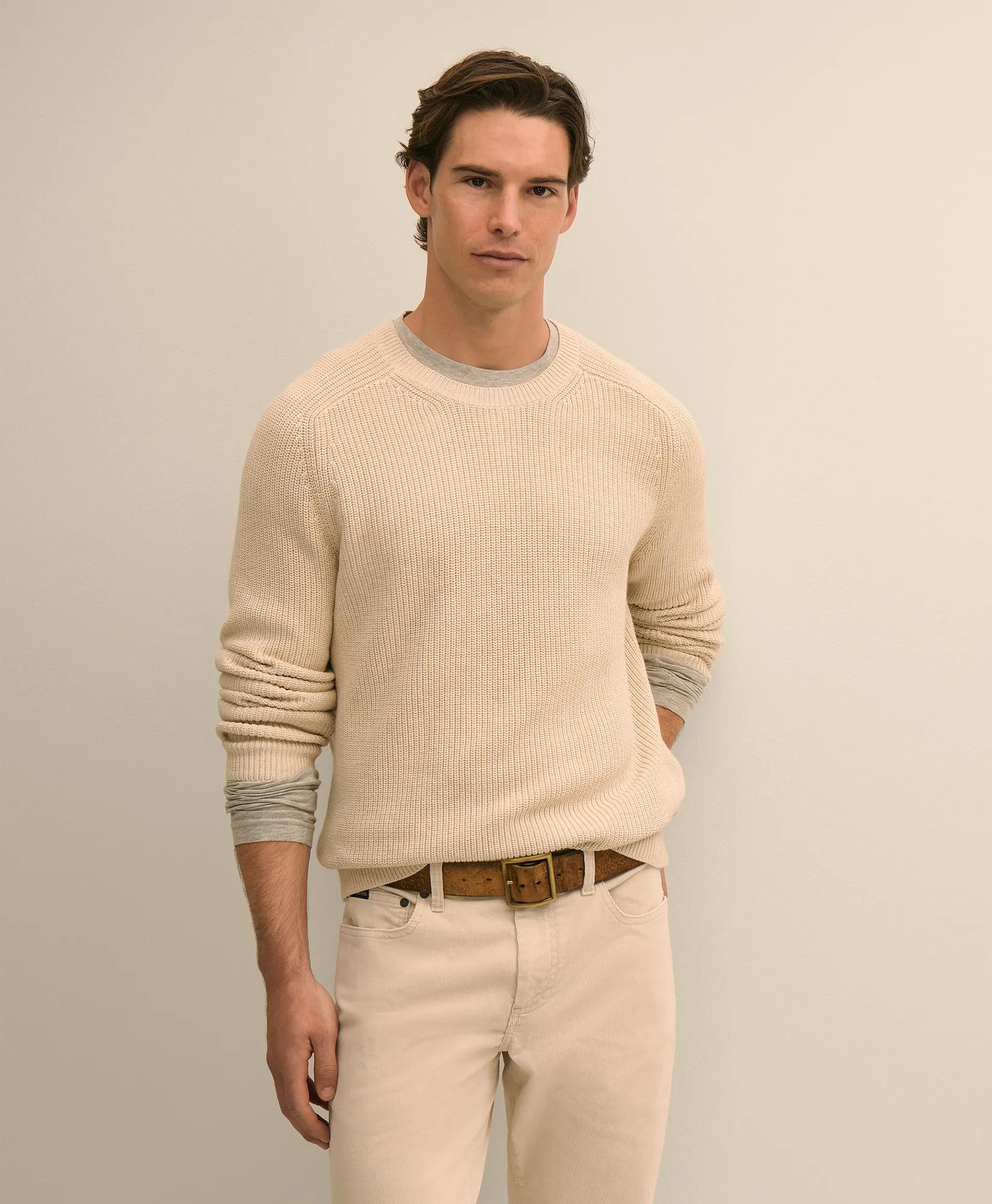 Supima&reg; Cotton English Rib Sweater, image 1